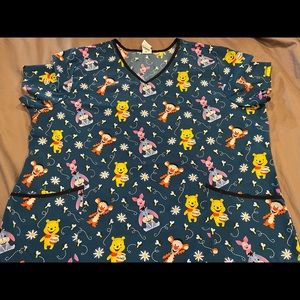 Disney Winnie the Pooh 3xl scrub top